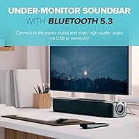 Vista 2 de Creative Stage SE 2.0 Barra de Sonido Bluetooth con Altavoz - Negro - Para Bajo del Monitor - USB - 1 Paquete