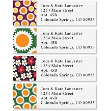 Colorful Images Orla Florals Return Address Mailing Labels, Personalize with Name & Address, Set of 240 Self Adhesive, Easy Peel Flat Label Sheets, Small, 6 Designs