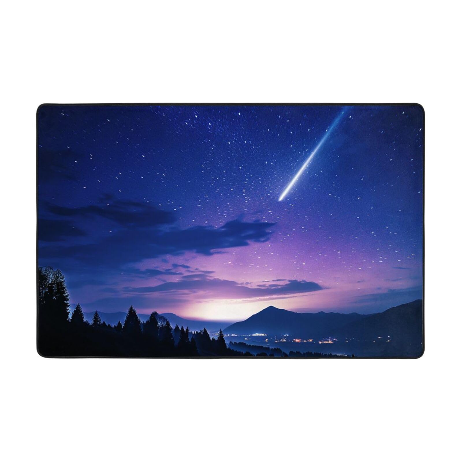 Tapis vintage pour salon facile à entretenir : tapis imprimé ciel nocturne pour entrée et chambre