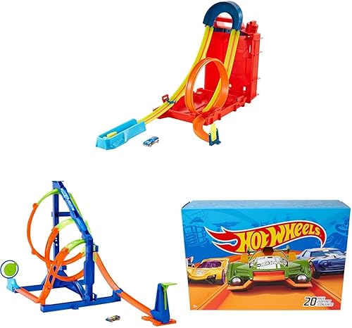 Miniatura 8 de Hot Wheels Track Builder - Caja de acrobacias ilimitada para latas de combustible paquete de construcción de pistas para acrobacias y carreras auto