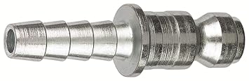 Amflo CP1-42 1/4" T Design x 1/4" I.D. Hose Barb Steel Plug - Box of 10