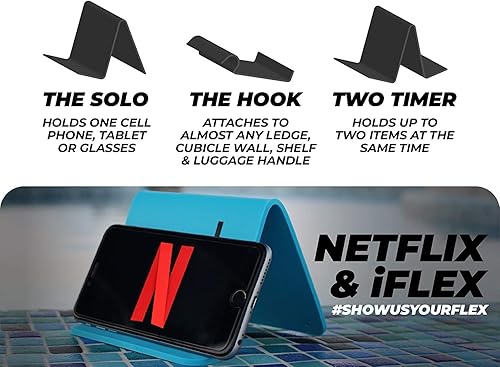 Miniatura 7 de iFLEX Soporte ajustable para teléfono celular y soporte para tableta para el trabajo y el hogar, soporte flexible para teléfono, soporte perfecto