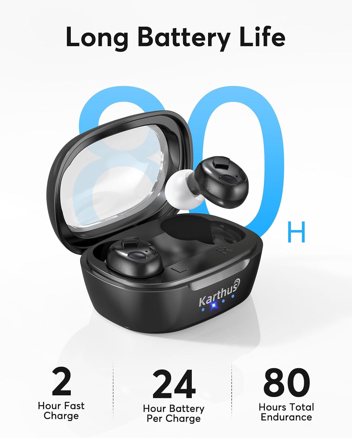 Karthus OTC Hearing Aids for Seniors & Adults, Rechargeable Hearing Aids with Noise Cancelling & Clear Sound, 16-Channel Digital DSP & 2 Environment Modes, 80+ Hour Battery Life, Comfort-Fit, Black - Image 5