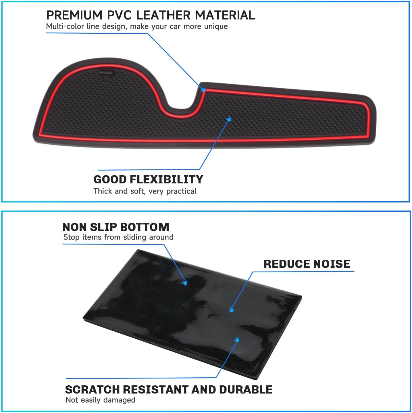 SXCY for 2022-2025 2026 Acura MDX Accessories Cup Holder Inserts Liner Red
