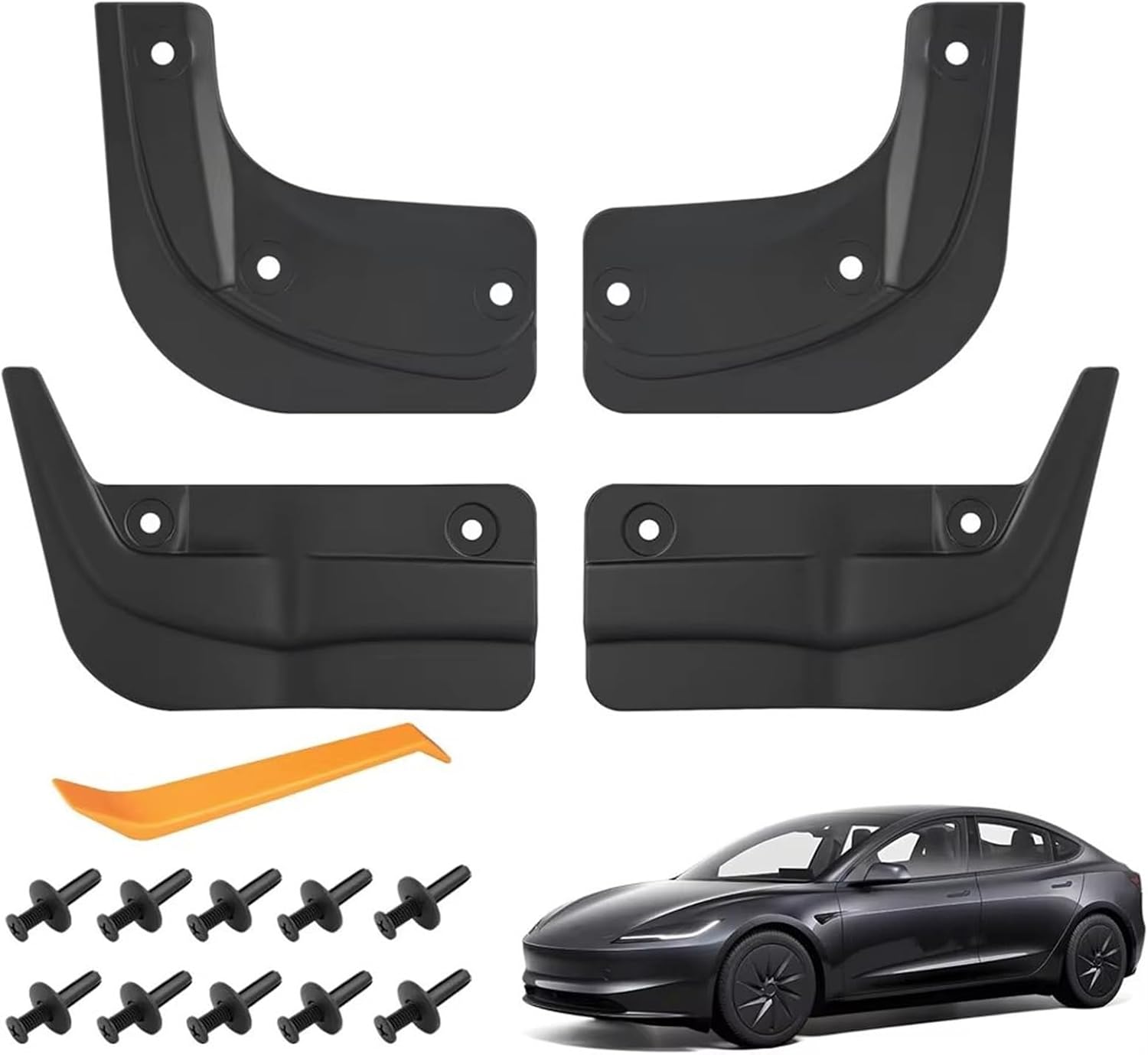mudflaps for Tesla for Model 3 Y 2025 2026 Mud Flaps Tire Splash Guard All Weather Car Mudflap Accessories