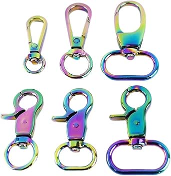 30 Pièces Key Fob Hardware, 32mm Sangle Boucle avec Porte Clés