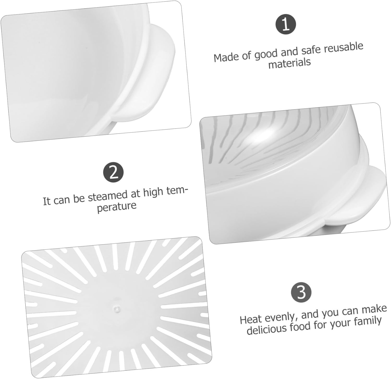 Cabilock Microwave Vegetable Steamer Cover Kitchen Food Steamer for Healthy Cooking Preserves Nutrients Flavor for Dumplings Vegetables and More