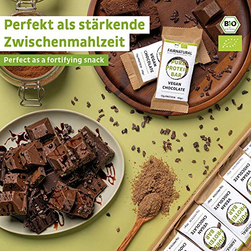 Fairnatural 3K Proteinriegel Vegan Bio mit Schokoladengeschmack