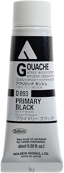 Holbein Acrylic Gouache 40 ml Primary Black