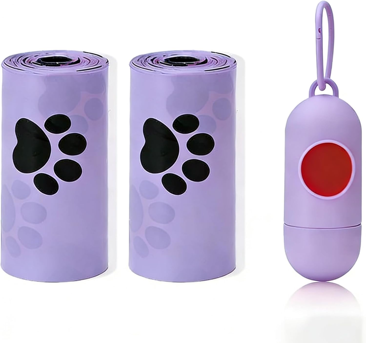 Biodegradable Dog Poop Bags with Dispenser for Leash, Lavender Scented Leak Proof Pet Waste Bags Rolls, Extra Thick Poop Bags for Dogs Cats, Portable Doggy Cleanup Bags for Walking Travel
