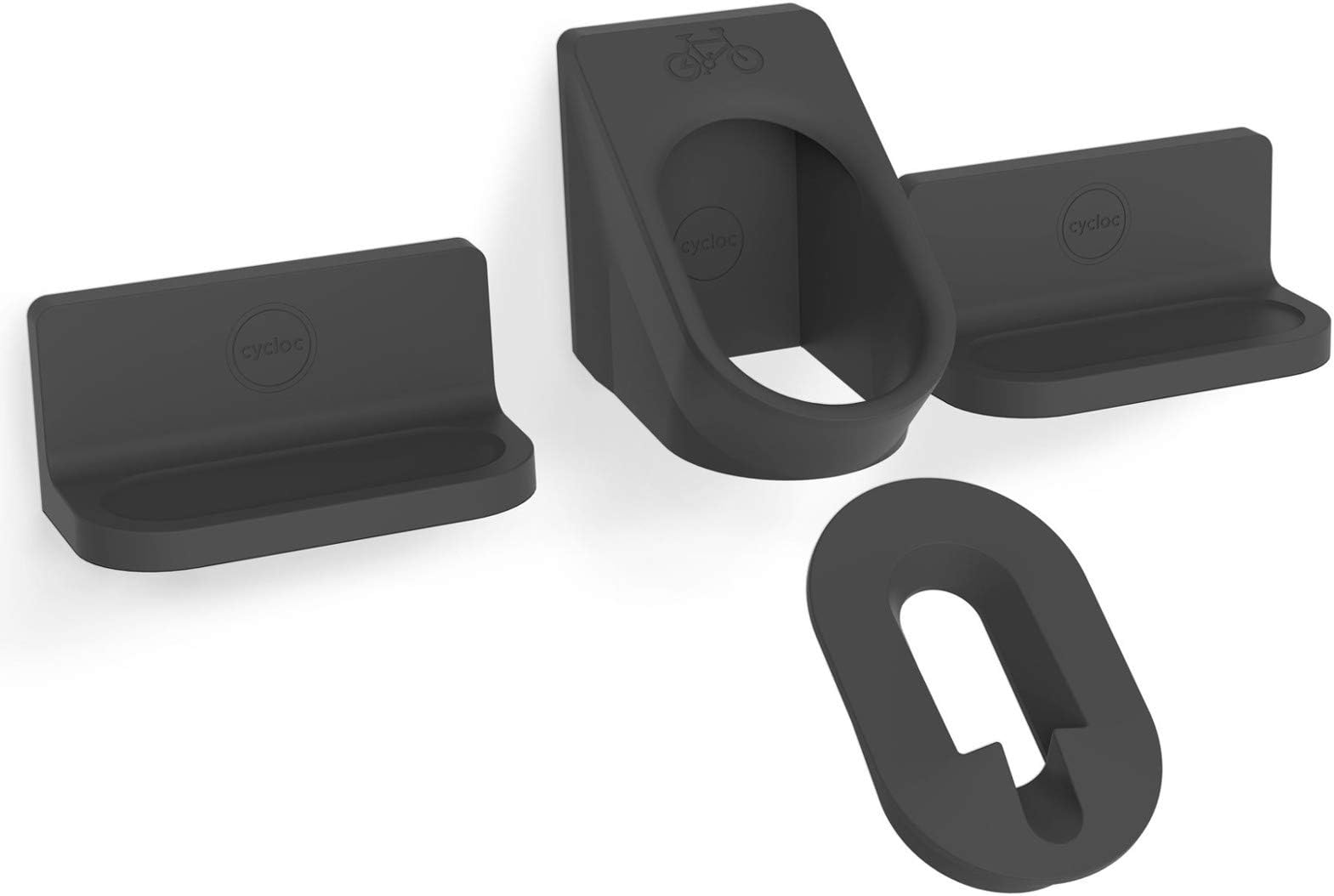 Cycloc Super Hero - Wall Mount Bike Storage Rack – Horizontal Pedal Hung Cycle Storage For Clipless Pedals - Multiple Colour Options Available (Black)