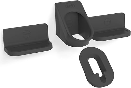 Cycloc Super Hero - Soporte de montaje en pared para bicicletas, almacenamiento horizontal para pedales sin clip - Negro