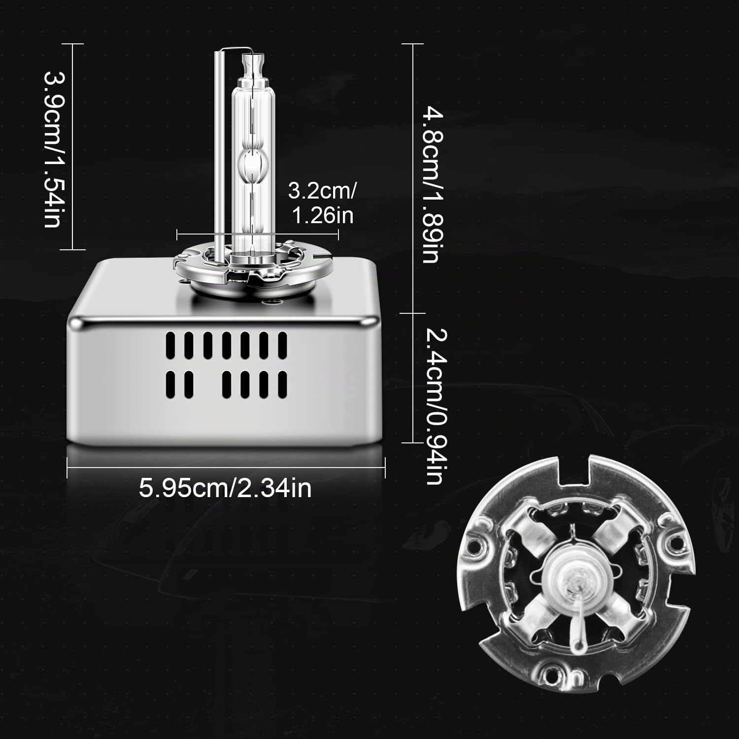 WinPower D5S Ampoule Xenon 35W 6000K HID Ampoules de Phares Super Blanc Métal Xenon Lampe 12 V Voiture Phare Remplacement Kit, 1 Ampoule