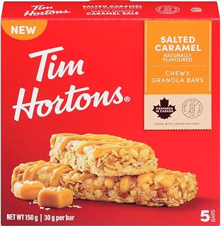 Tim Hortons Salted Caramel Granola Bars, 150g/5.2oz (Shipped from Canada)