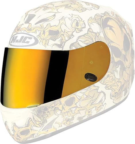 HJC Helmets HJ-09 RST Espejo Escudo dorado para AC-12, CL-15, CL-16, CL-17, CL-SP, CS-R1, CS-R2, FS-10, FS-15, IS-16, FG-15