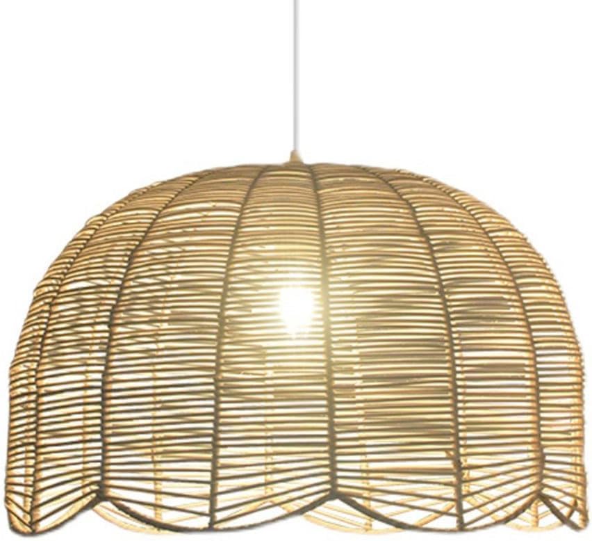 Lampe Suspendue Rétro Minimaliste en Rotin Luminaire Panier Bambou Salle à Manger