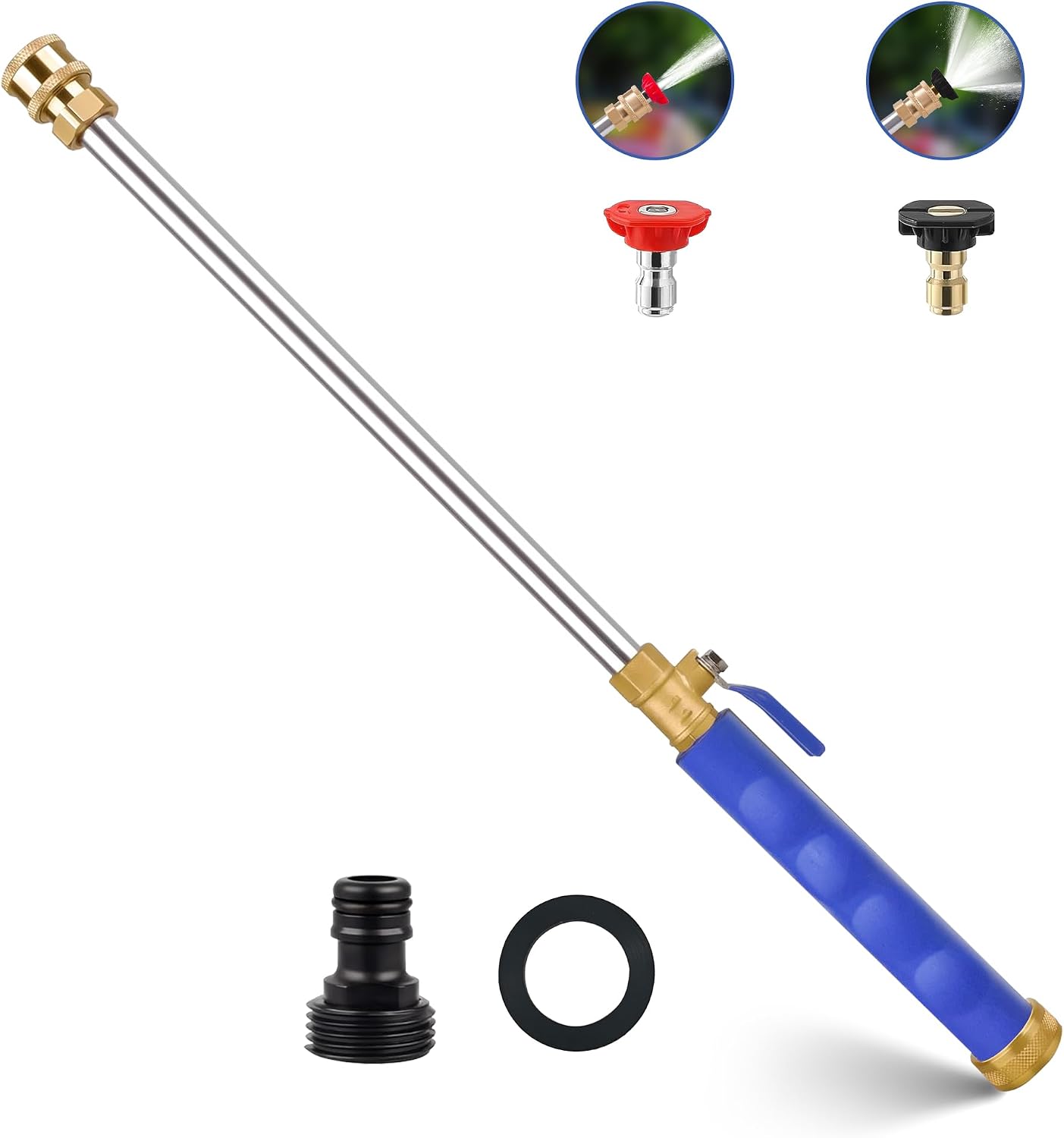 Jet Nozzle Power Washer for Garden Hose, High Pressure Hose Nozzle