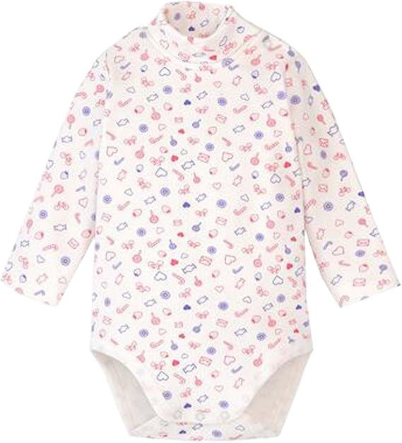 Infant Baby Boys Girls Long Sleeves Thermal Onesies Turtle-Neck Baby Bodysuit Fall Winter Clothes Outfit