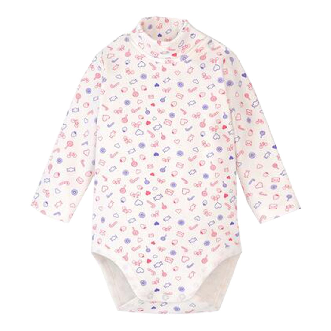 Infant/Toddler Baby Boys Girls Long Sleeves Bodysuit Cotton Turtle-Neck One-Piece Fall Winter Cloths Outfit (3-pack, 0-3 Months)