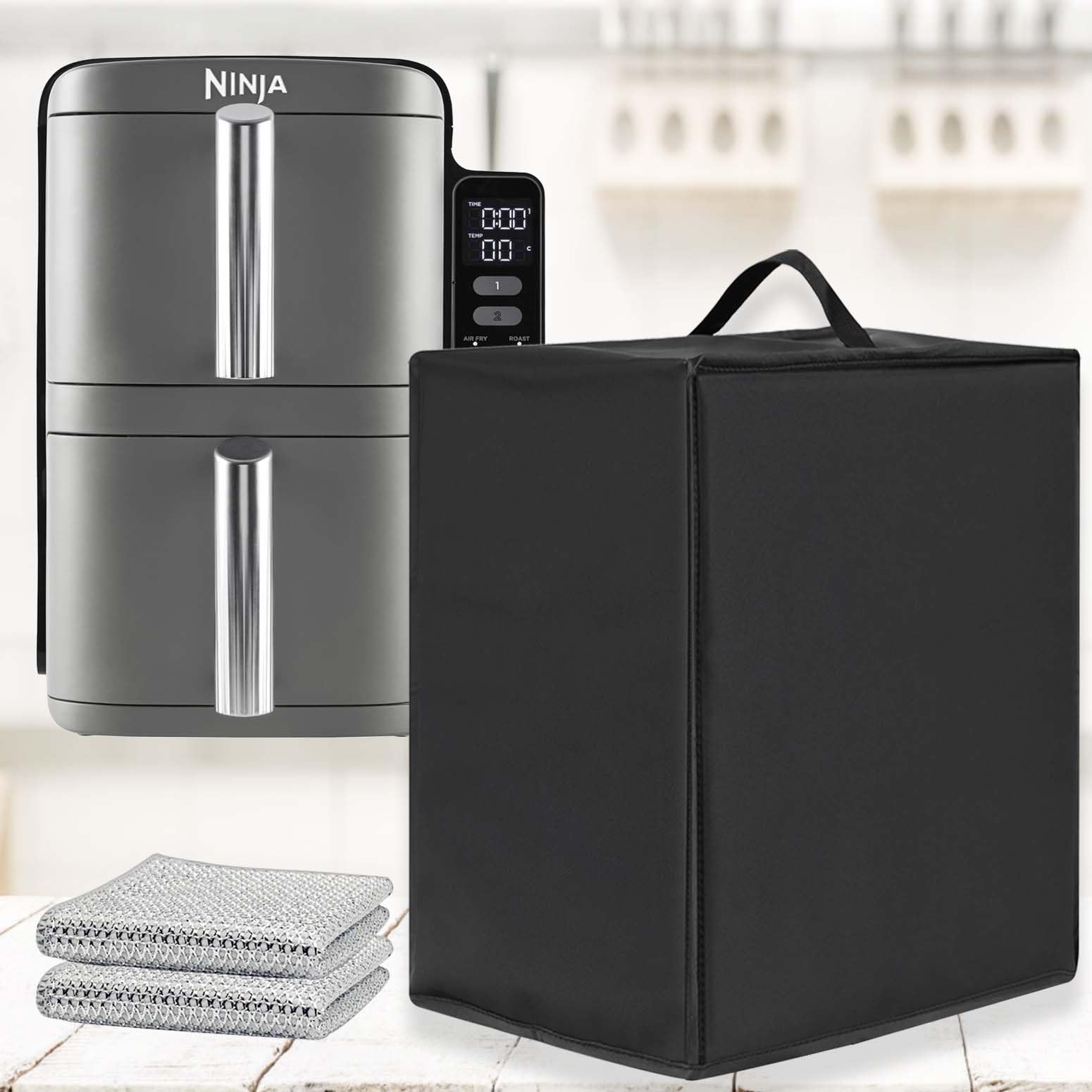hitzebeständige, wasser- und staubdichte Abdeckung für Ninja Foodi MAX Dual Zone Air Fryer AF400EUCP 9,5L/ AF500EU 10,4L /Philips Airfryer Combi 7000 Séries XXL 8,3 L (HD9875/90