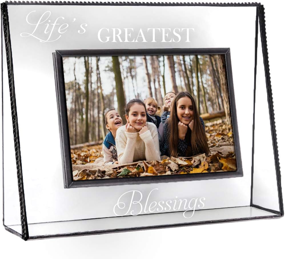 J Devlin Pic 319 Clear Photo Frame Engraved Life's Greatest Blessings Series (5x7 Horizontal)
