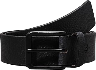 Calvin Klein Herren Gürtel Classic Casual Belt aus Leder 110 Black (Black/Black)