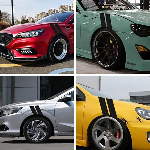 Miniatura 3 de 4 calcomanías reflectantes de rayas para guardabarros de rueda de automóvil, calcomanías reflectantes de Vinly de advertencia, tiras reflectoras de