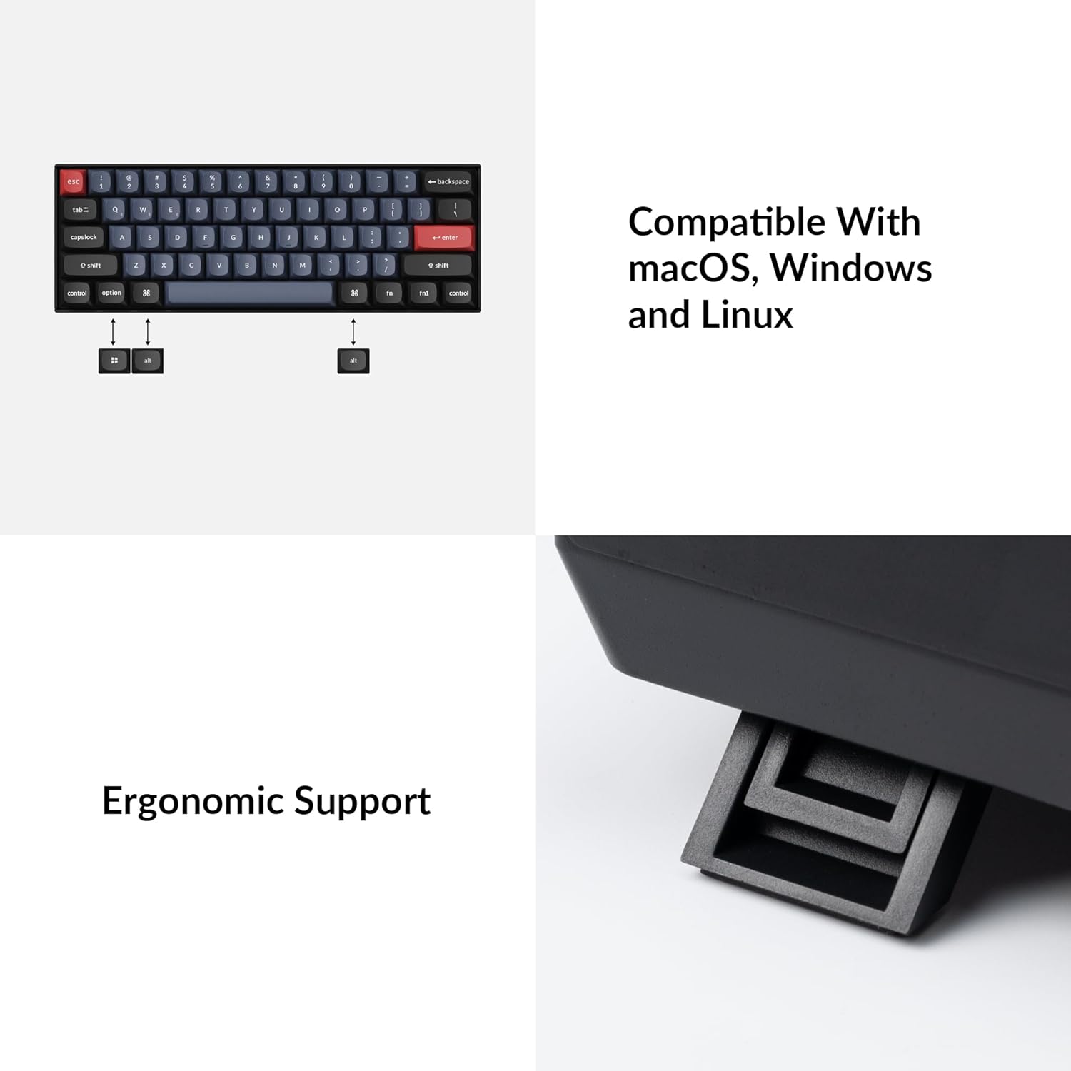 Keychron K12 Pro Custom Wireless/Wired Mechanical Keyboard QMK/VIA Programmable Macro with Hot-Swappable K Pro Red Switch 60% Compact Layout RGB Backlit Compatible with Mac Windows Linux