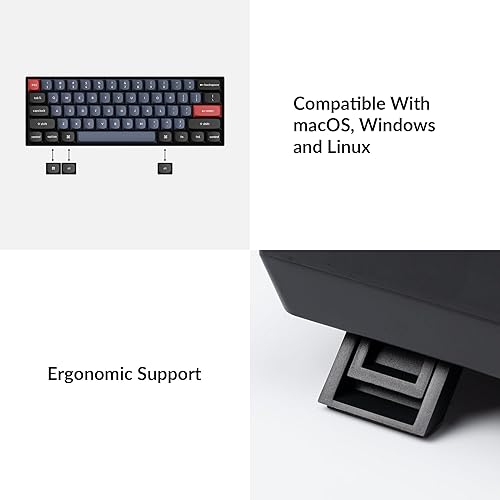 Miniatura 7 de Keychron K12 Pro Teclado mecánico inalámbricocon cable personalizado QMKVIA Macro programable con interruptor K Pro marrón intercambiable en