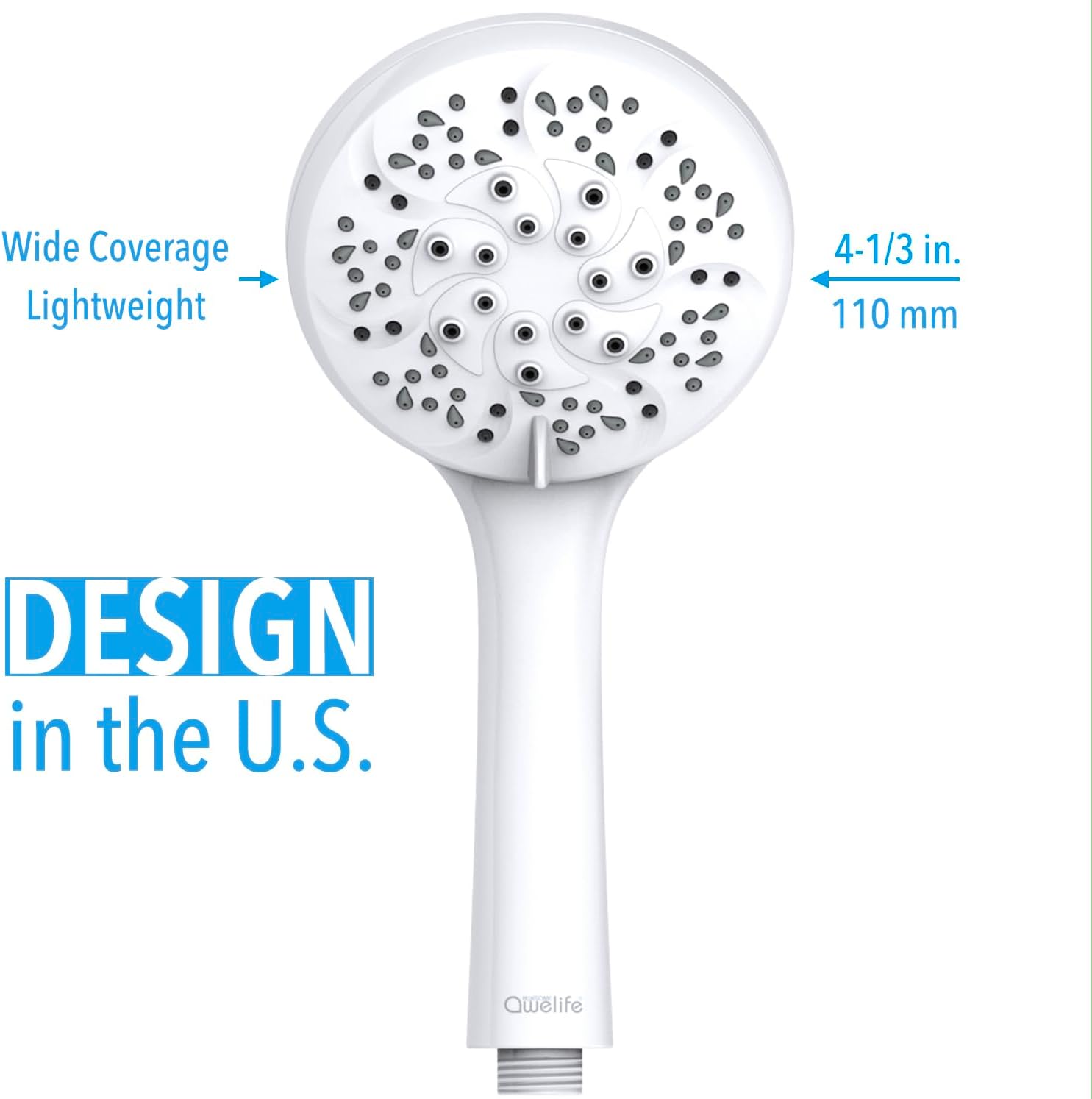 RV Shower Head with Hose, High Pressure 7-Mode RV Shower Head Replacement for RV, Camper, Van, Travel Trailer, Motorhome and Boat, White
