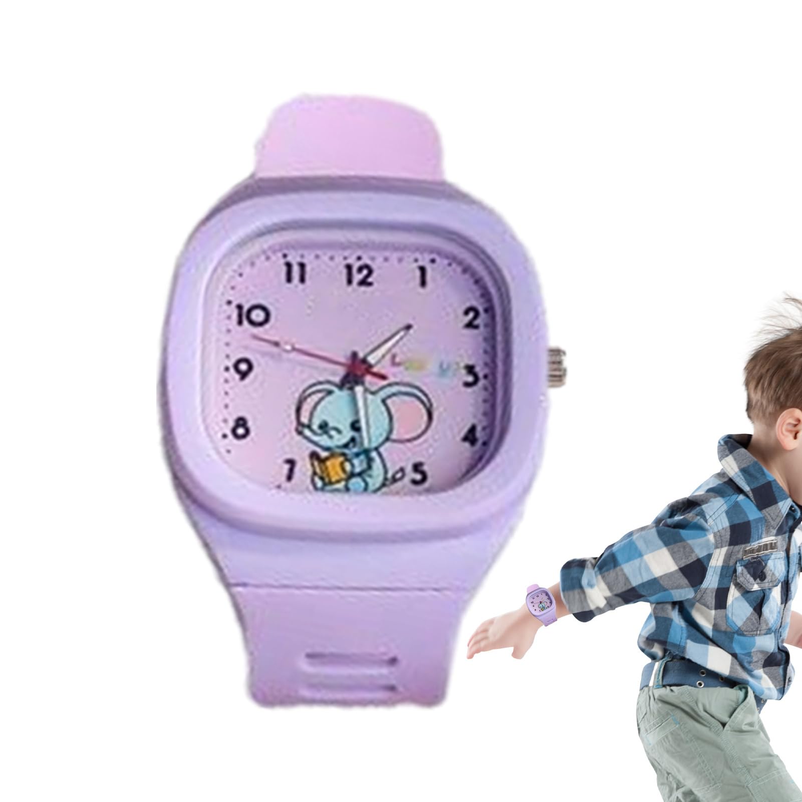Return Cartoon Digital Watch - Sports Luminous Square Watch dla studentów | Wodoodporny cyfrowy zegarek z kreskówką dla dzieci, kwadratowy świecący zegarek dla dzieci