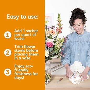 Chrysal Recyclable Paper Flower Food Packet - 100 ct, for 1L of Water