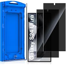 KUZOOM 2 Pack Privacy Glass Screen Protector for Samsung Galaxy S24 Ultra