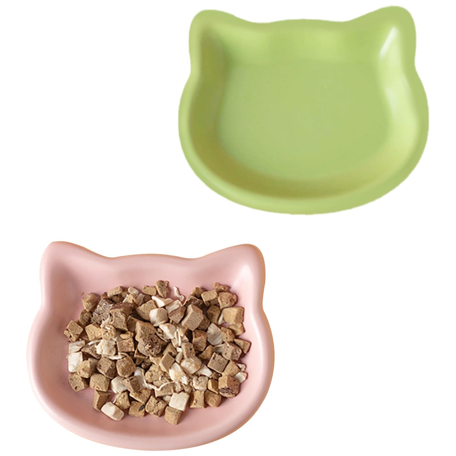 2Pcs Cat Bowl for Persian Cat, Cat Food Bowls, Pet Bowl—2-Pack Low-Edge Anti-Spill Feeding Set for Indoor Felines-image-8