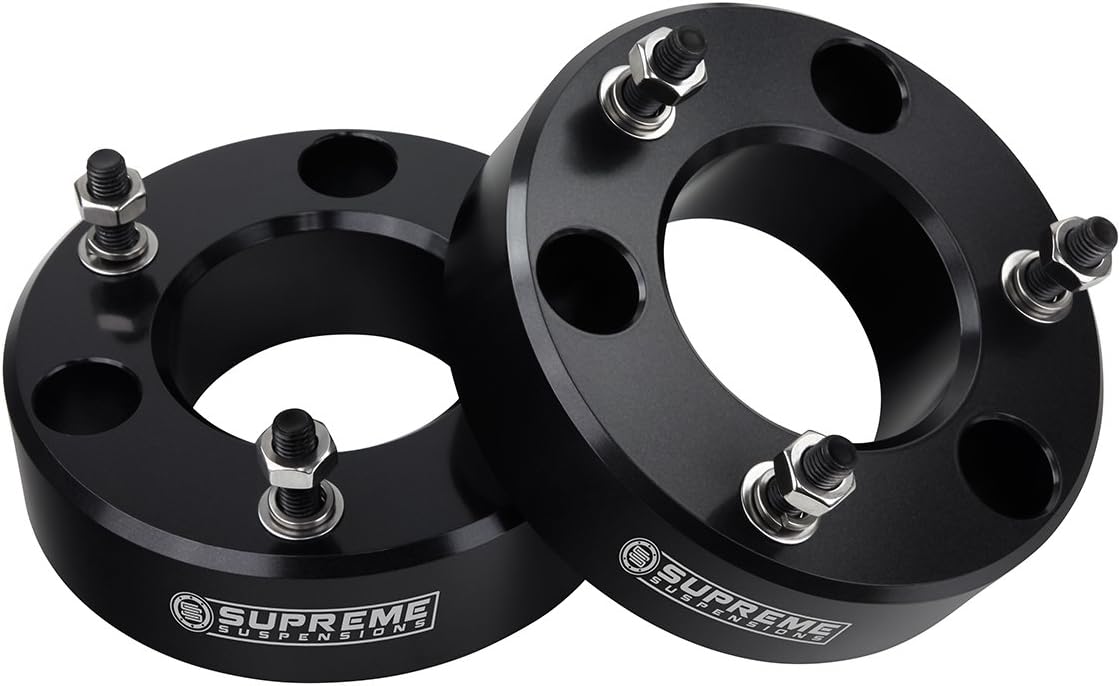 Supreme Suspensions - 3" Front Leveling Kit for 2007-2016 Cadillac Escalade 2WD 4WD - T6 Billet Aluminum Strut Spacers Lift Kit (Black)