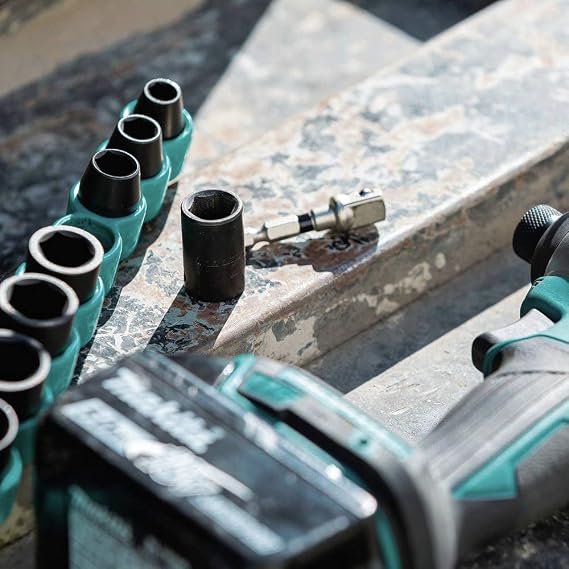 Makita E-01672 Impact XPS 10 Pc. 3/8 Drive 6-Point SAE Impact Socket Set w/Standard Socket Adapter