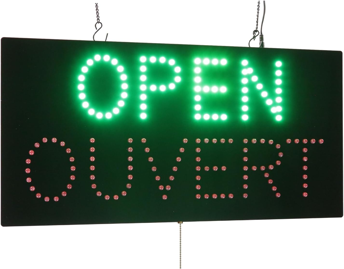 Open Ouvert Sign, Up-Down, 24"x12", 60x30cm, TOPKING, LED, Neon, Florescent, Signage, Signboard, Display, Billboard, Screen, Grand Opening, Gift