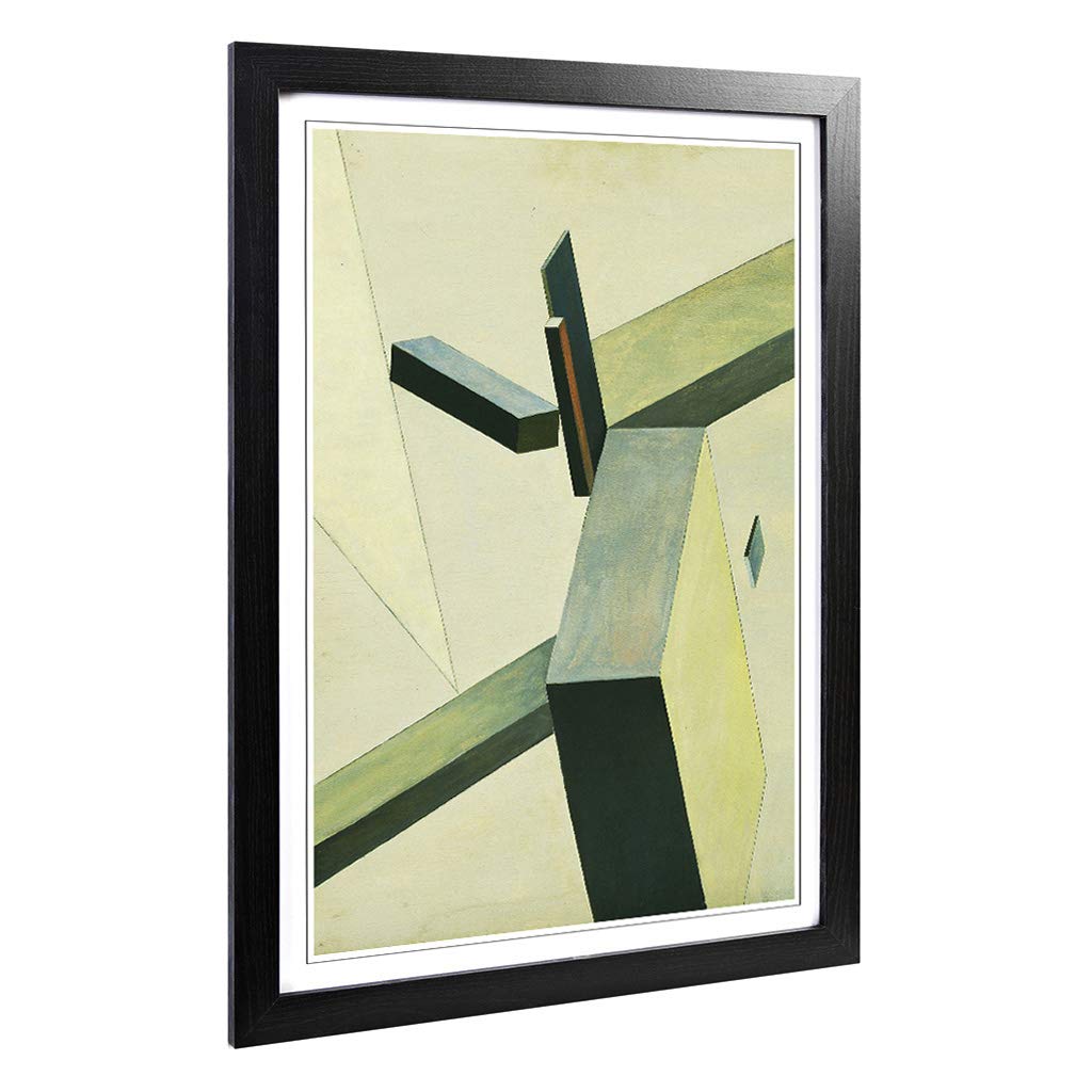 Big Box Art Framed Print of El Lissitzky Composition Design | Wall Art Picture | Home Decor for Kitchen, Living, Dining Room, Bedroom, Hallway, Office, Black, A2 / 24.5x18 Inch / 62x45cm