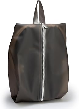 Water Resistant Travel Shoe Bags, Durable TPU Shoe Pouch, Shoe Storage Organizer with Zipper for Women Men Kids, Grey