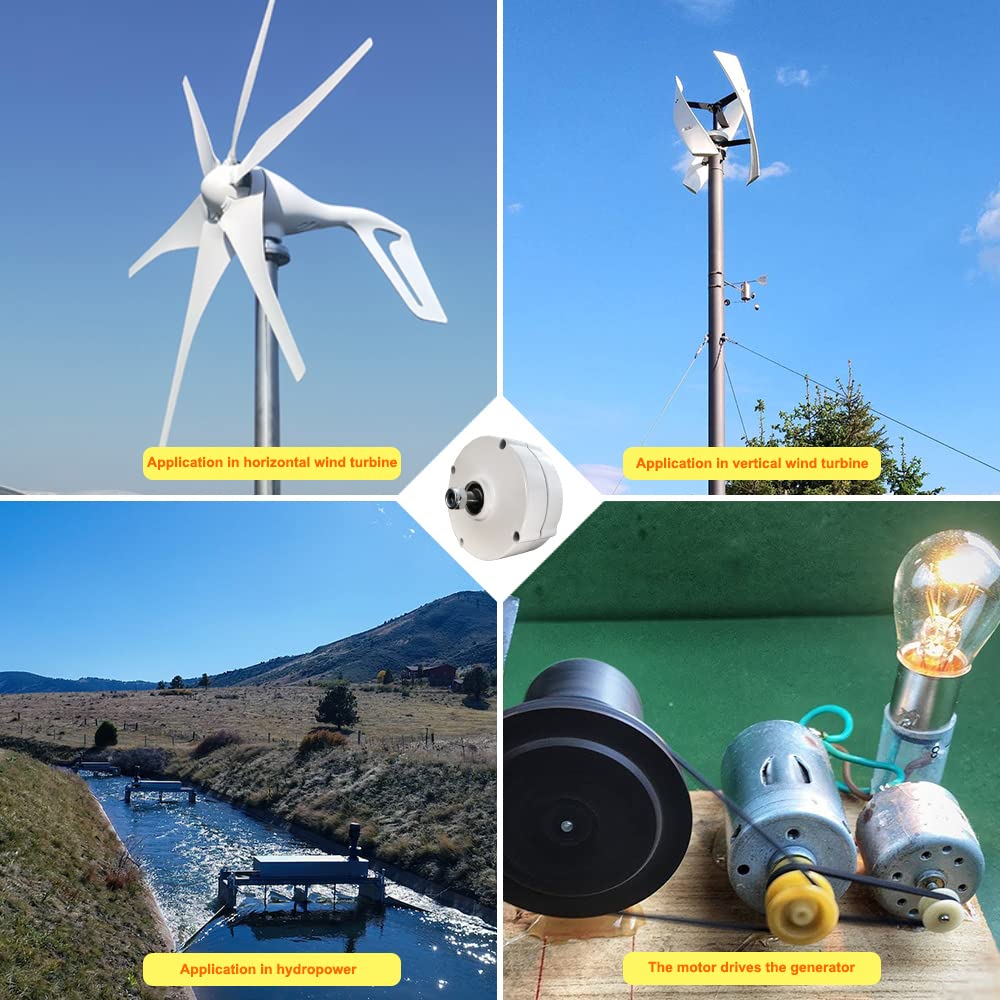Motore sincrono senza ingranaggi a magneti permanenti in terre rare NdFeB, 12V 24V 48V, 600W, 750 giri/min, generatore a magneti permanenti trifase per turbina eolica orizzontale Generatore