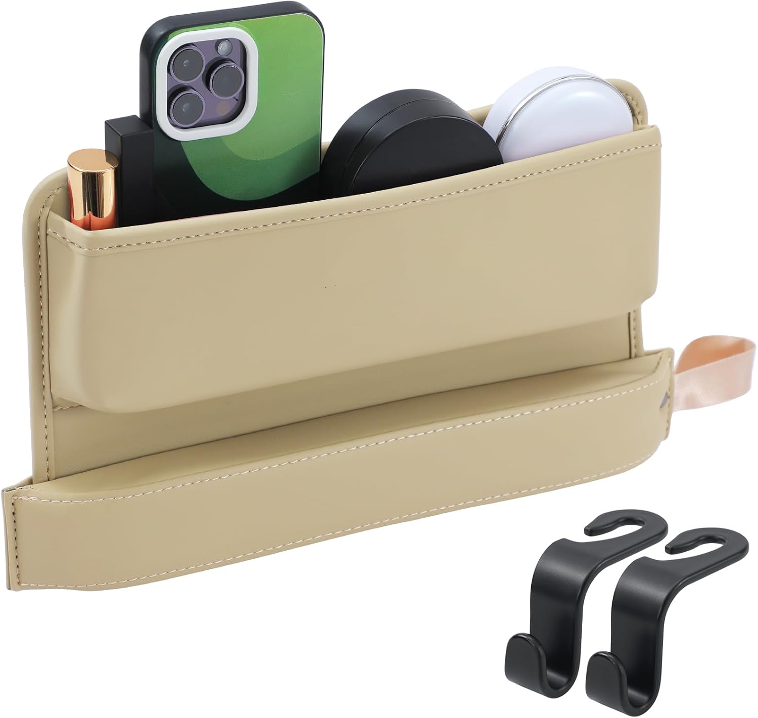 GPUSFAK Car Seat Gap Filler Organizer, PU Leather Seat Gap