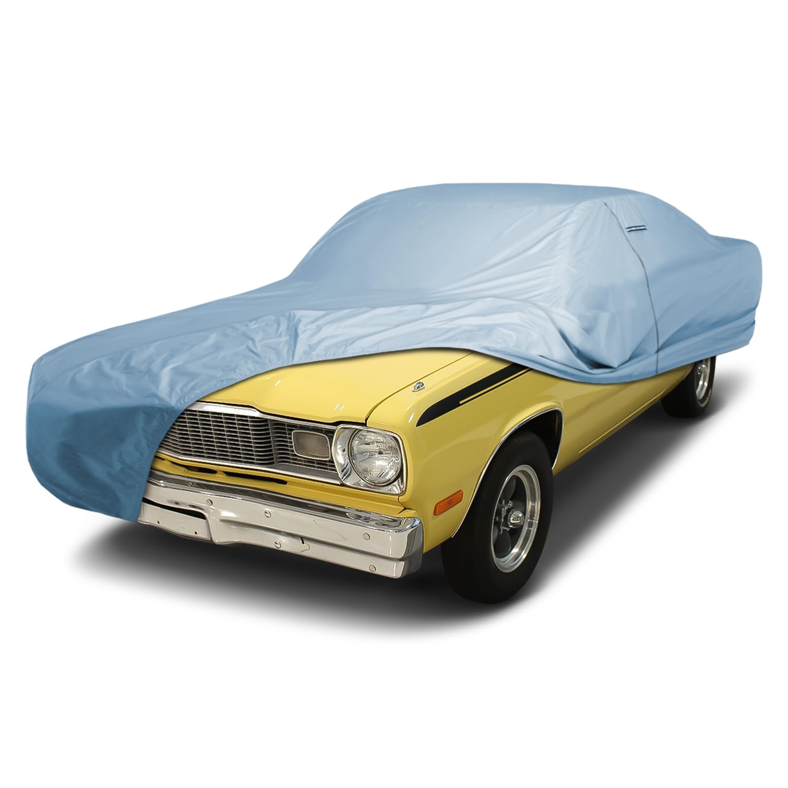iCarCover Fits: [Plymouth Duster] 1973-1976 Premium Full Car Cover Waterproof All Weather Resistant Custom Outdoor Indoor Sun Snow Storm Protection Form-Fit Padded Cover with Straps Sky Gray 72. Plymouth Duster 1973-1976