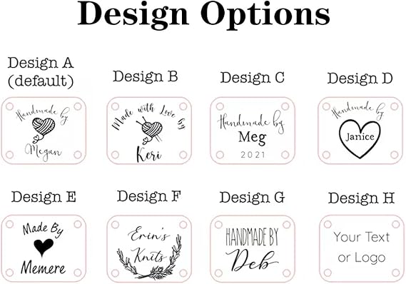 AMBMCCM 25pcs Personalized Handmade Leather Sewing Labels
