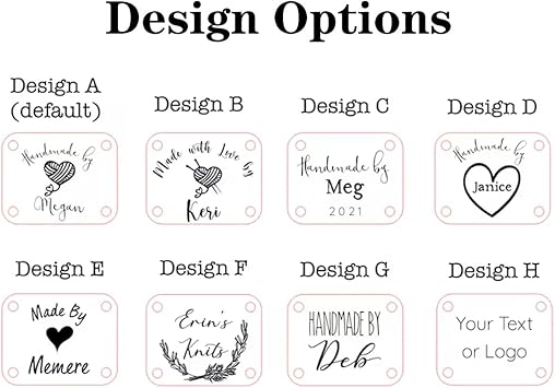 AMBMCCM 25pcs Personalized Handmade Leather Sewing Labels
