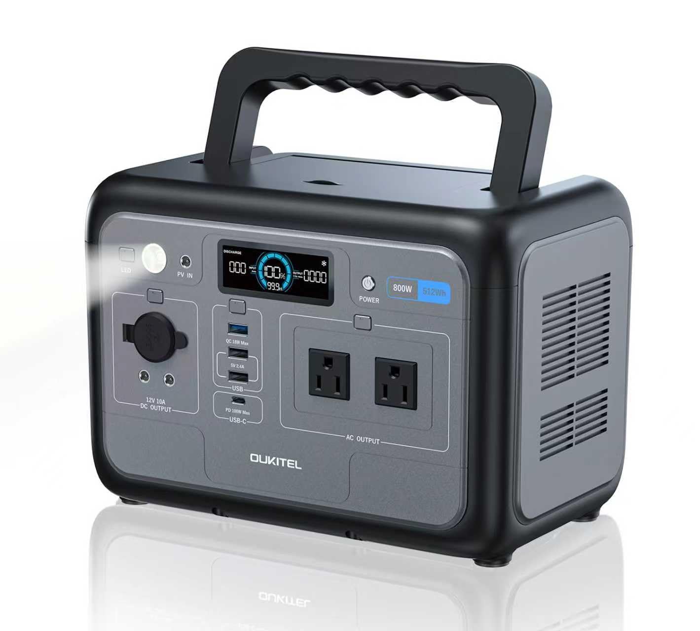 Amazon.co.jp: OUKITEL ポータブル電源 800W/512Wh リン酸鉄リチウム