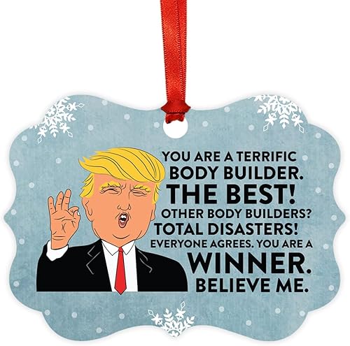 Miniatura 116 de Andaz Press Presidente Donald Trump Fancy Frame Recuerdo Adorno de Navidad, Regalo de broma de Técnico de Farmacia, 1 paquete, divertidas ideas