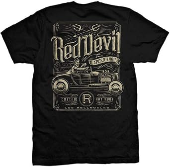 RED DEVIL CLOTHING Speed Shop Front & Back S Black