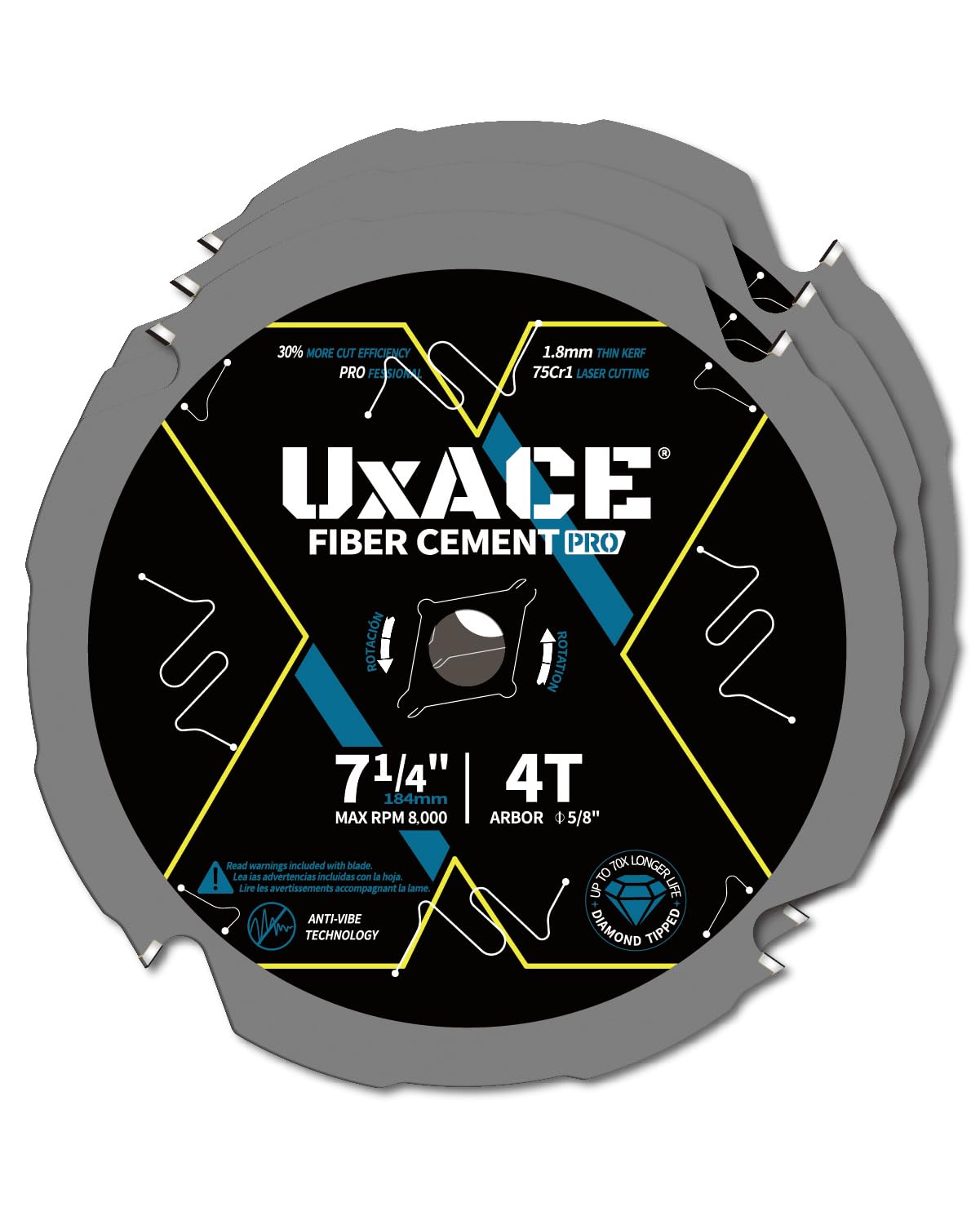 UXACE 60 Tooth Circular Saw Blade - Premium Wood Cutting -21 UXACE 60 Tooth Circular Saw Blade - Premium Wood Cutting -21