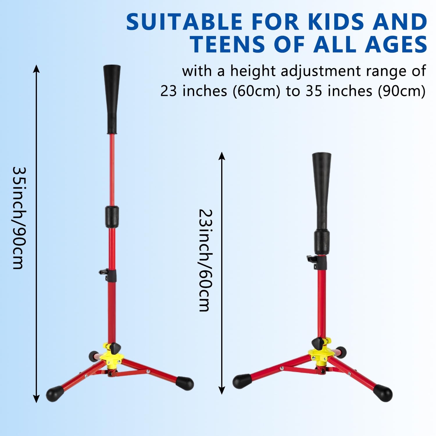 tee de Béisbol Regulable en Altura – Soporte de Golpeo para Entrenamiento de Béisbol – Equipo Deportivo para Prácticas con tee-Ball y Softball – Ideal para Entrenamiento de Adolescentes