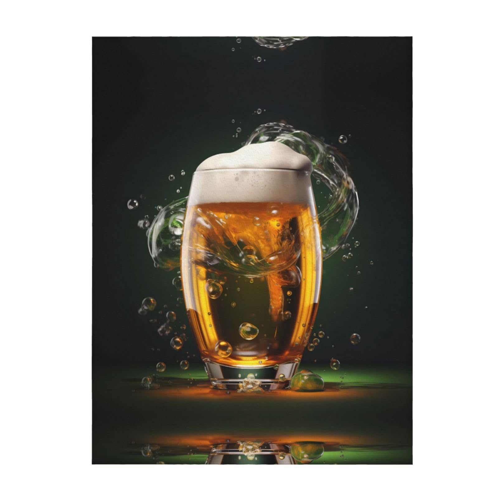 Couverture imprimée bière 203x152 cm pour lit et canapé
